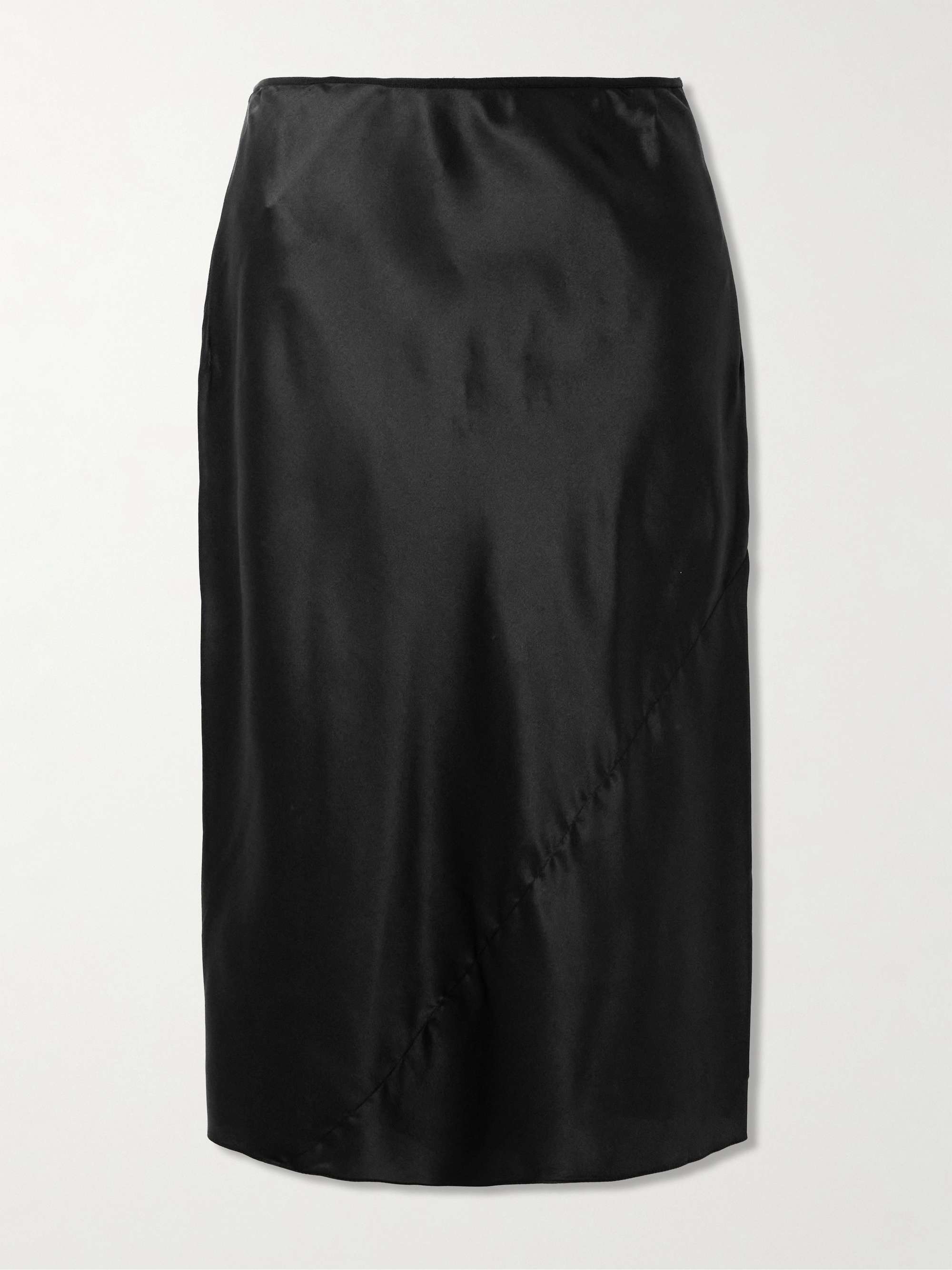 Stretch-Silk Satin Skirt