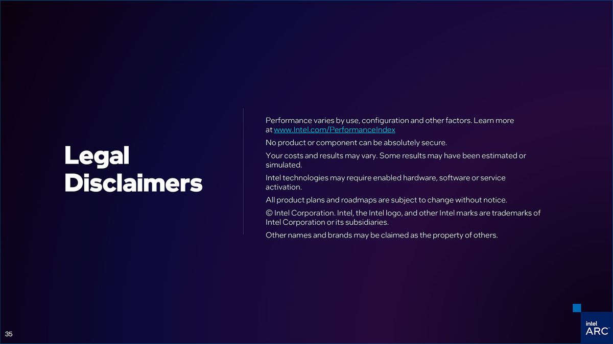 Intel Arc Driver Update slides for DirectX 11 and new PresentMon