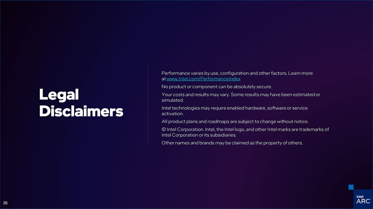 Intel Arc Driver Update slides for DirectX 11 and new PresentMon