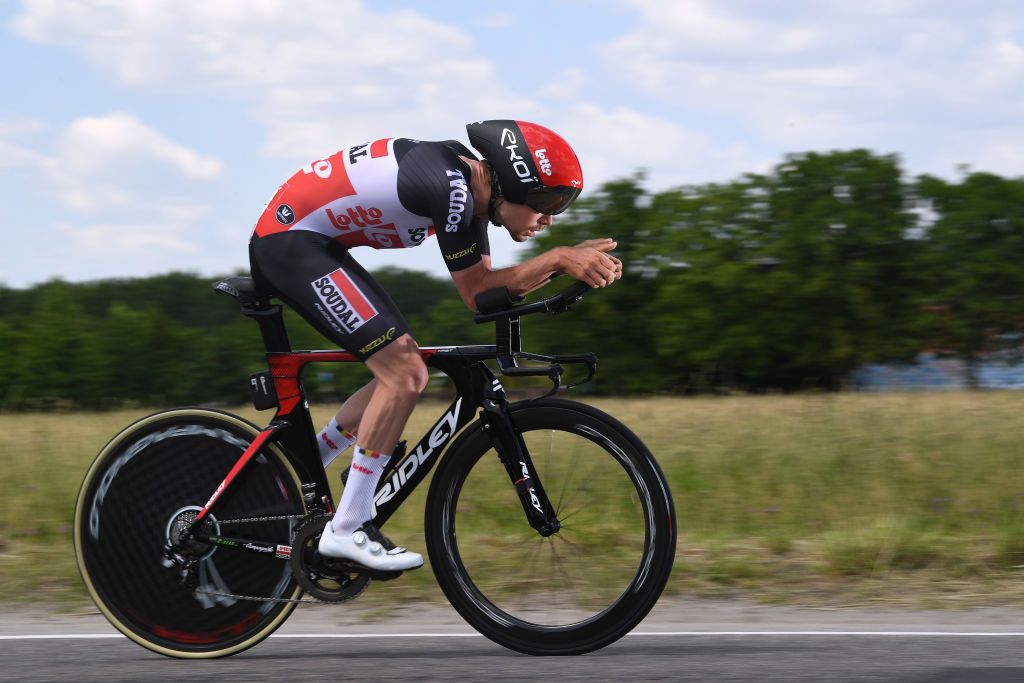 MILAN ITALY MAY 30 Harm Vanhoucke of Belgium and Team Lotto Soudal during the 104th Giro dItalia 2021 Stage 21 a 303km Individual Time Trial stage from Senago to Milano ITT UCIworldtour girodiitalia Giro on May 30 2021 in Milan Italy Photo by Tim de WaeleGetty Images