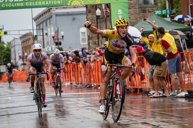 Tom Devriendt (Team3M) takes the win in Menomonie
