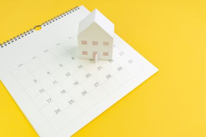 Calendar showing best time to buy a home