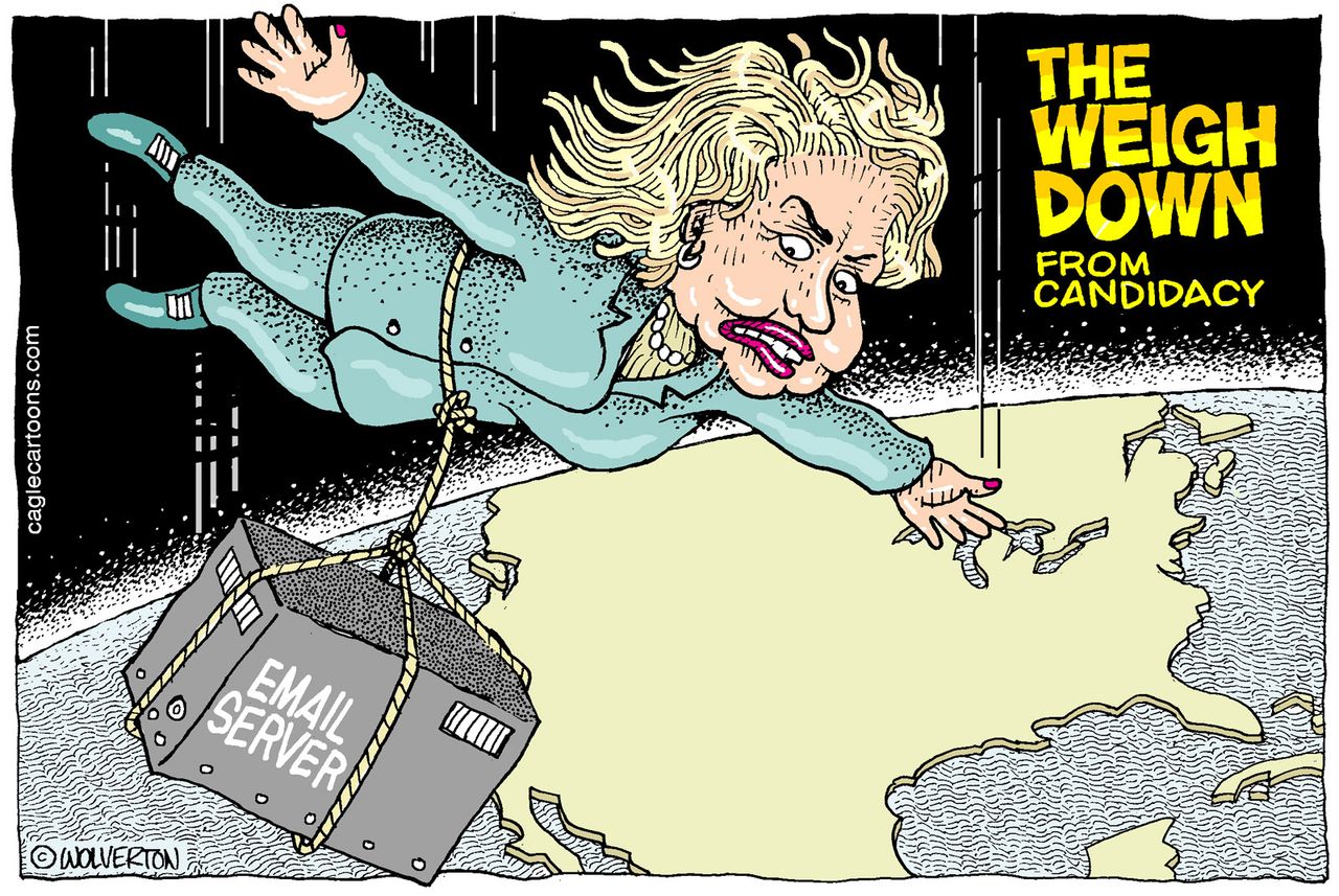 Political cartoon U.S. Hillary Clinton Emails