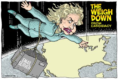 Political cartoon U.S. Hillary Clinton Emails