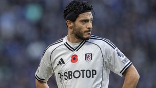 Raul Jimenez in action for Fulham vs Everton in the 2025/26 Premier League at the Hill Dickinson stadium.