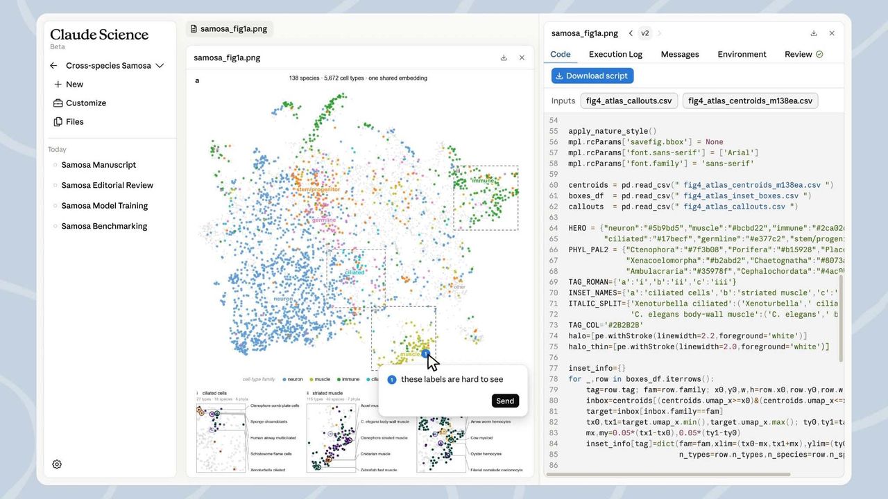 Anthropic launches "AI workbench" for scientists using Claude