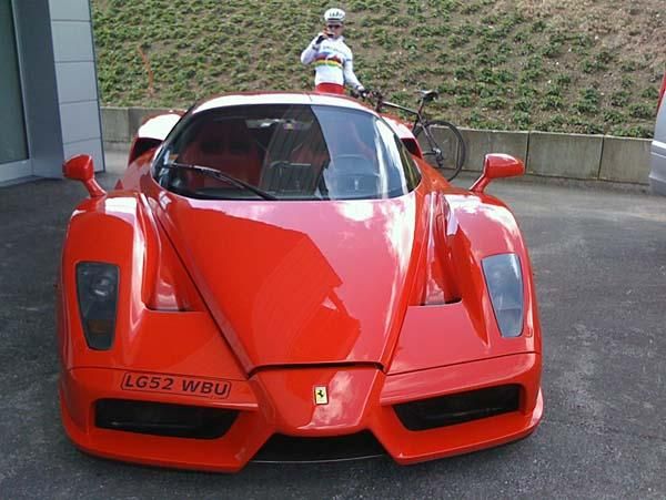 On the ride back from Champery was a Ferrari Enzo - every boy's dream.