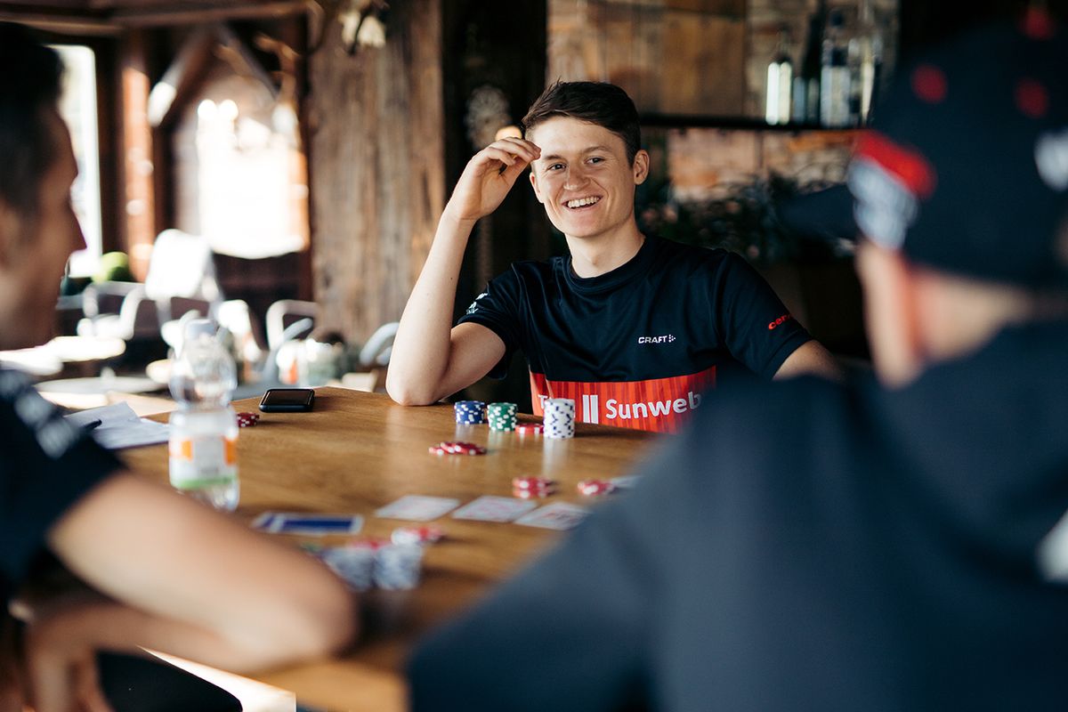 Team Sunweb training in K&uuml;htai, Austria in July after the coronavirus pandemic halted the road season