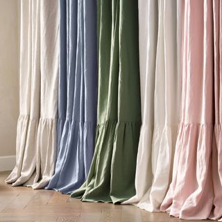 Belgian Linen Ruffle Blackout Curtain