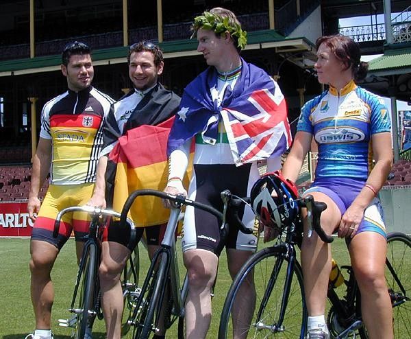 (l-r): John, Wolff, Bayley and Bates will represent Australia and Germany respectively this weekend