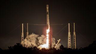 A SpaceX Falcon 9 rocket launches 23 Starlink satellites from Florida on July 28, 2024.