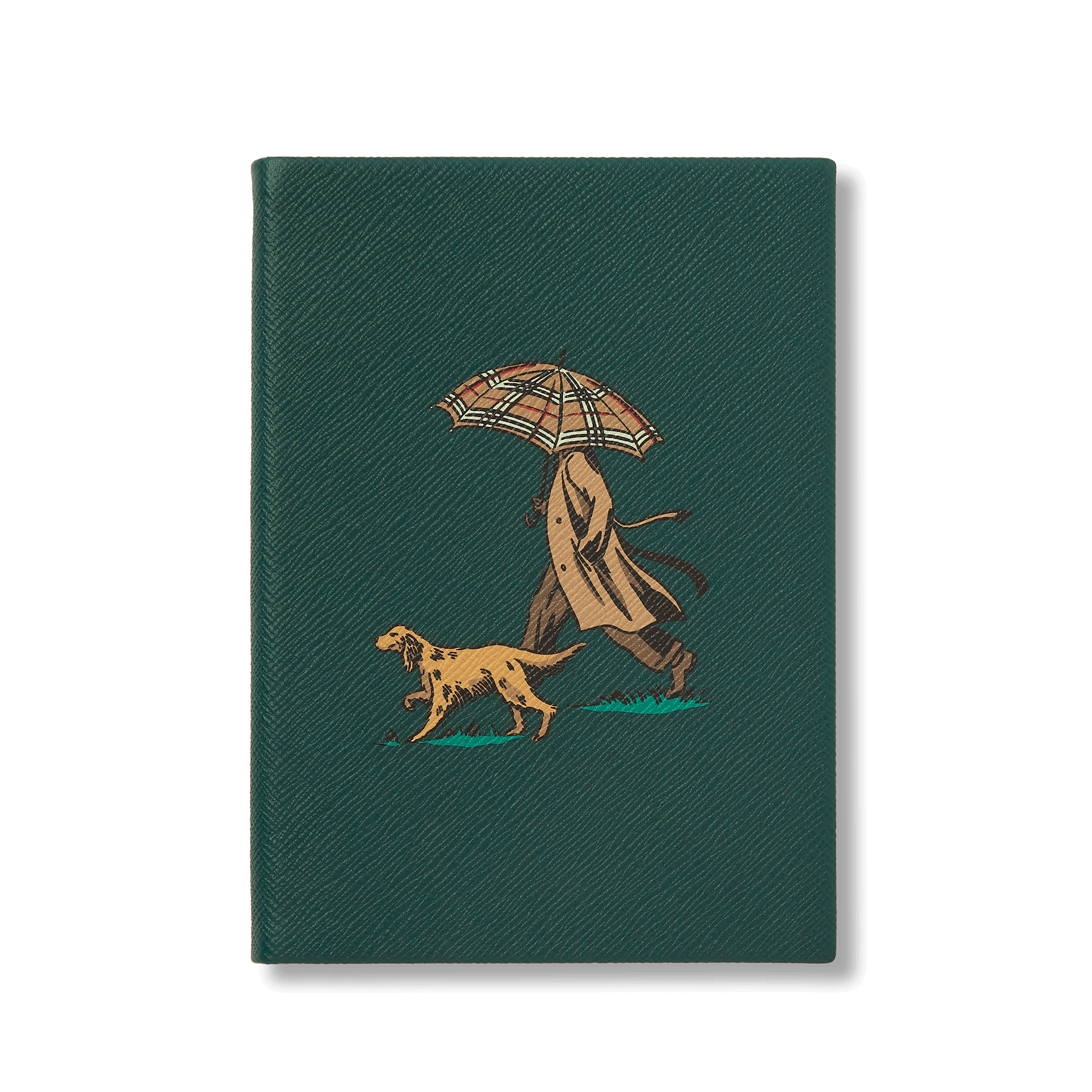 Burberry X Smythson Soho Notebook in Panama - Forest Green