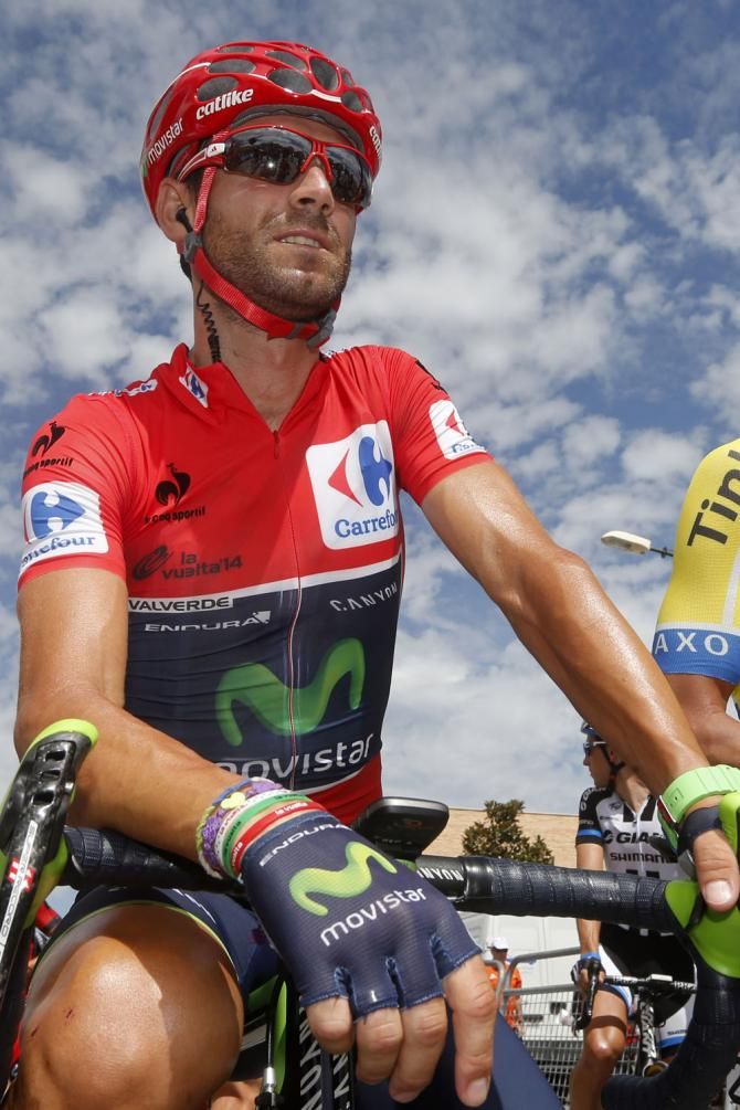 Race leader Alejandro Valverde (Movistar)