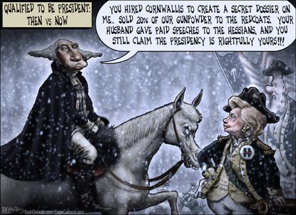Political cartoon U.S. George Washington Hillary Clinton uranium deal