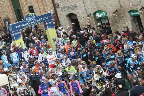 Before the start of stage 6 in Montecosaro