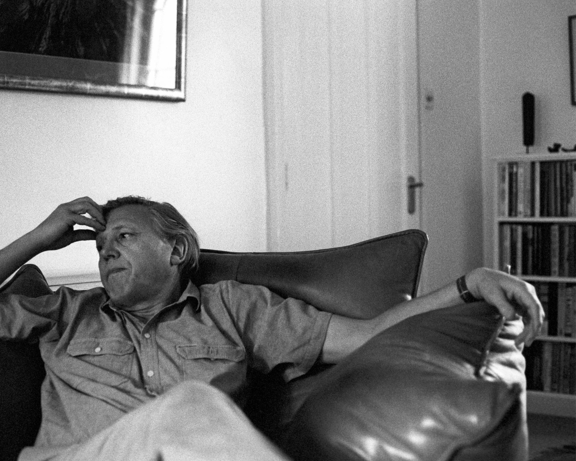david attenborough in his richmond living room