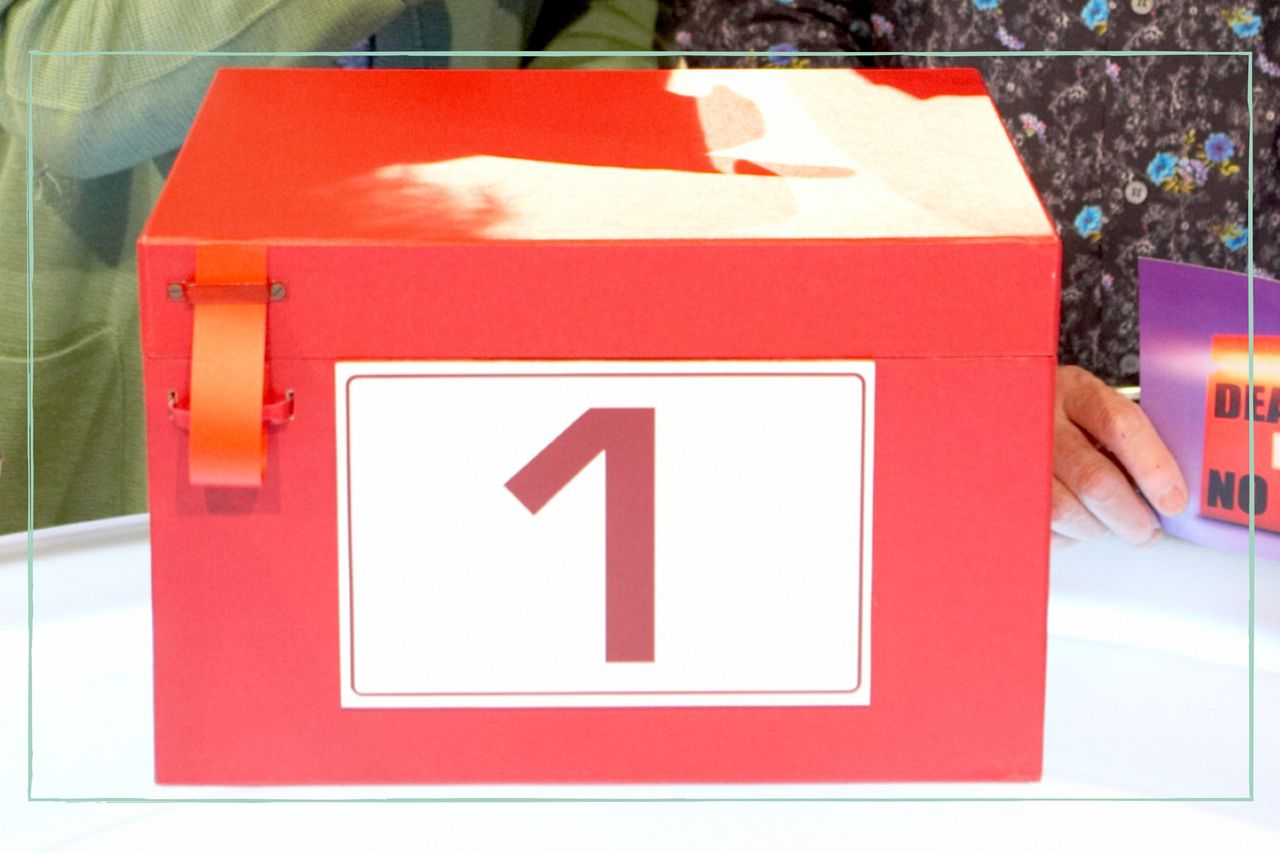 a close up of the Deal or No Deal red box that featured in the original TV series