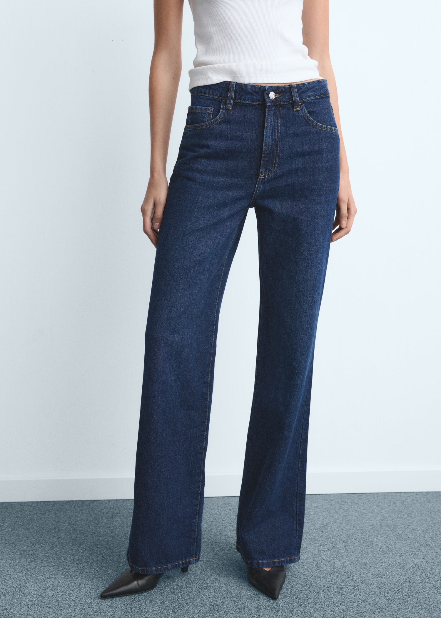 Danila High-Waisted Wide-Leg Jeans - Women | Mango Usa