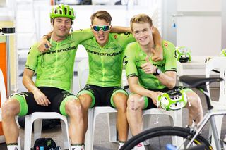 Wouter Wippert with his new Cannondale teammates in Adelaide