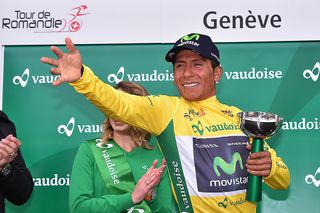 Nairo Quintana on the final Romandie podium.