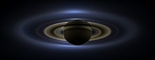 A backlit Saturn as the planet eclipsed the Sun as seen from Cassini's vantage point. The illumination from behind revealed the planet's rings in eerie glory.
