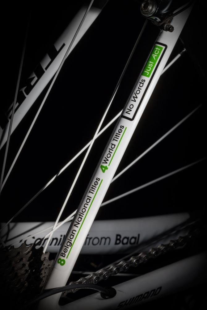 A detail of Sven Nys' Boone Trek bike