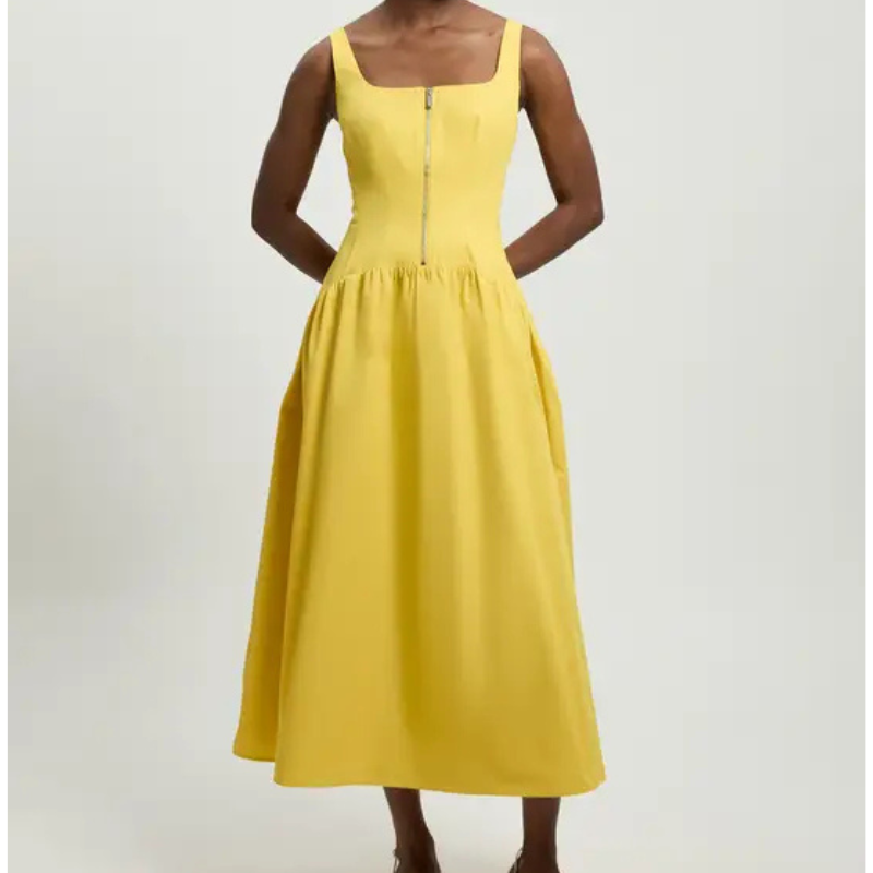 Karen Millen , Petite Tailored Cotton Sateen Full Midi Dress