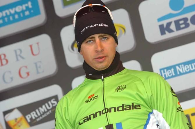 Peter Sagan (Cannondale Pro Cycling) on the podium