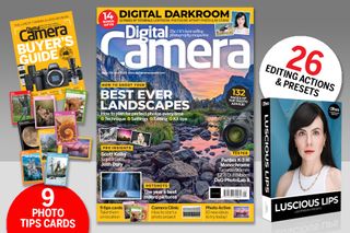 Front cover of issue 292 (April 2025) of Digital Camera magazine and the bonus digital gifts included with the issue