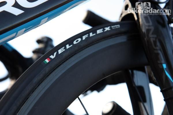 The rims on Shimano's new carbon tubular wheelset are notably wide with a signficantly more rounded profile than before. Hidden spoke nipples will complicate truing, though.