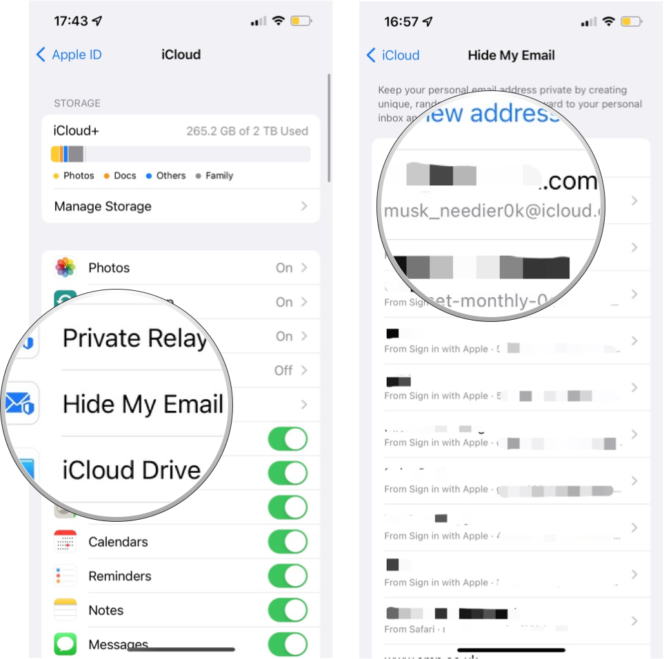 how to unhide my email address on ipad