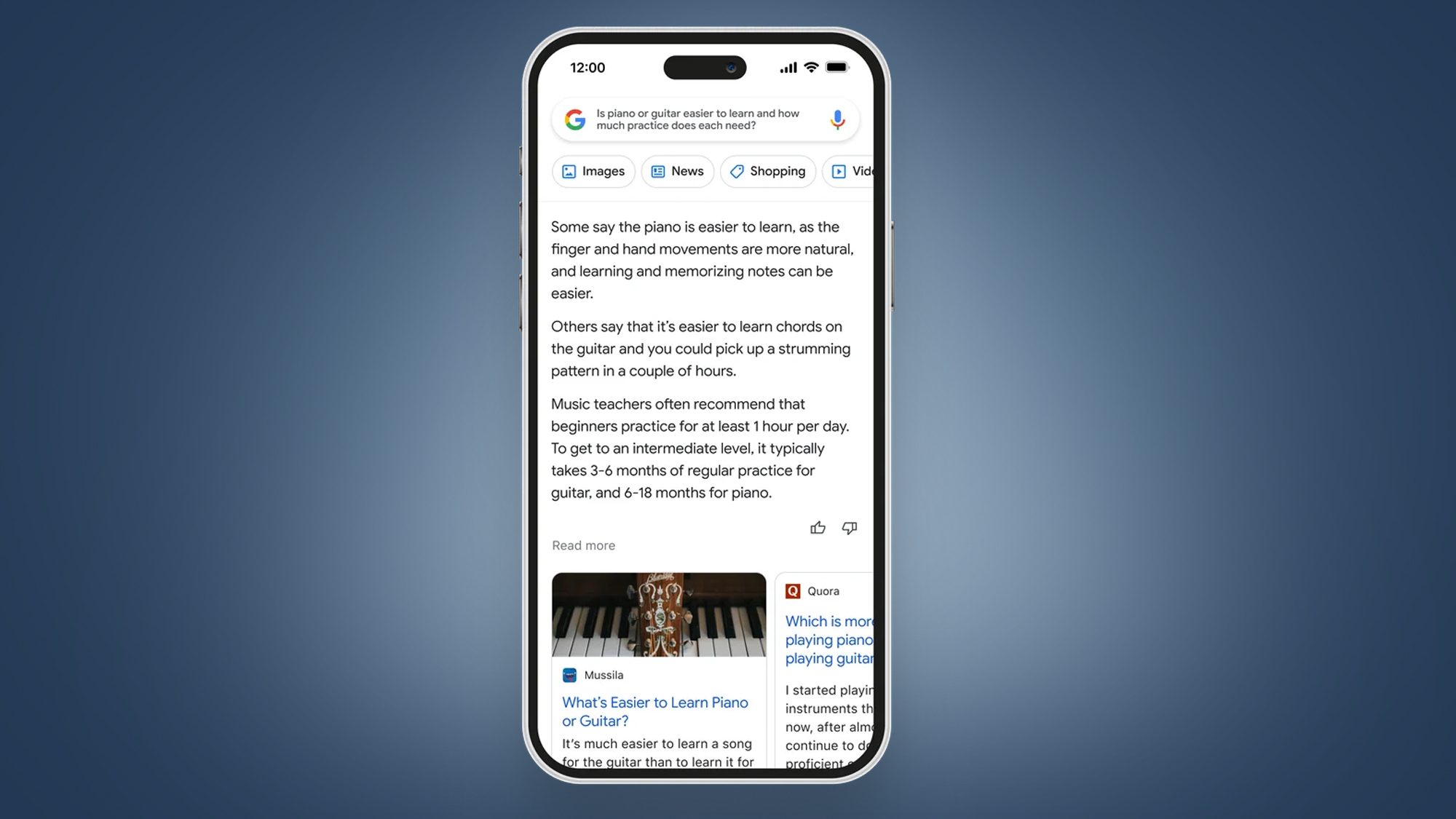 Чат-бот Google Bard отвечая на вопрос на экране телефона