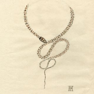 Sketch of Klossowska de Rola's 'Snake' necklace