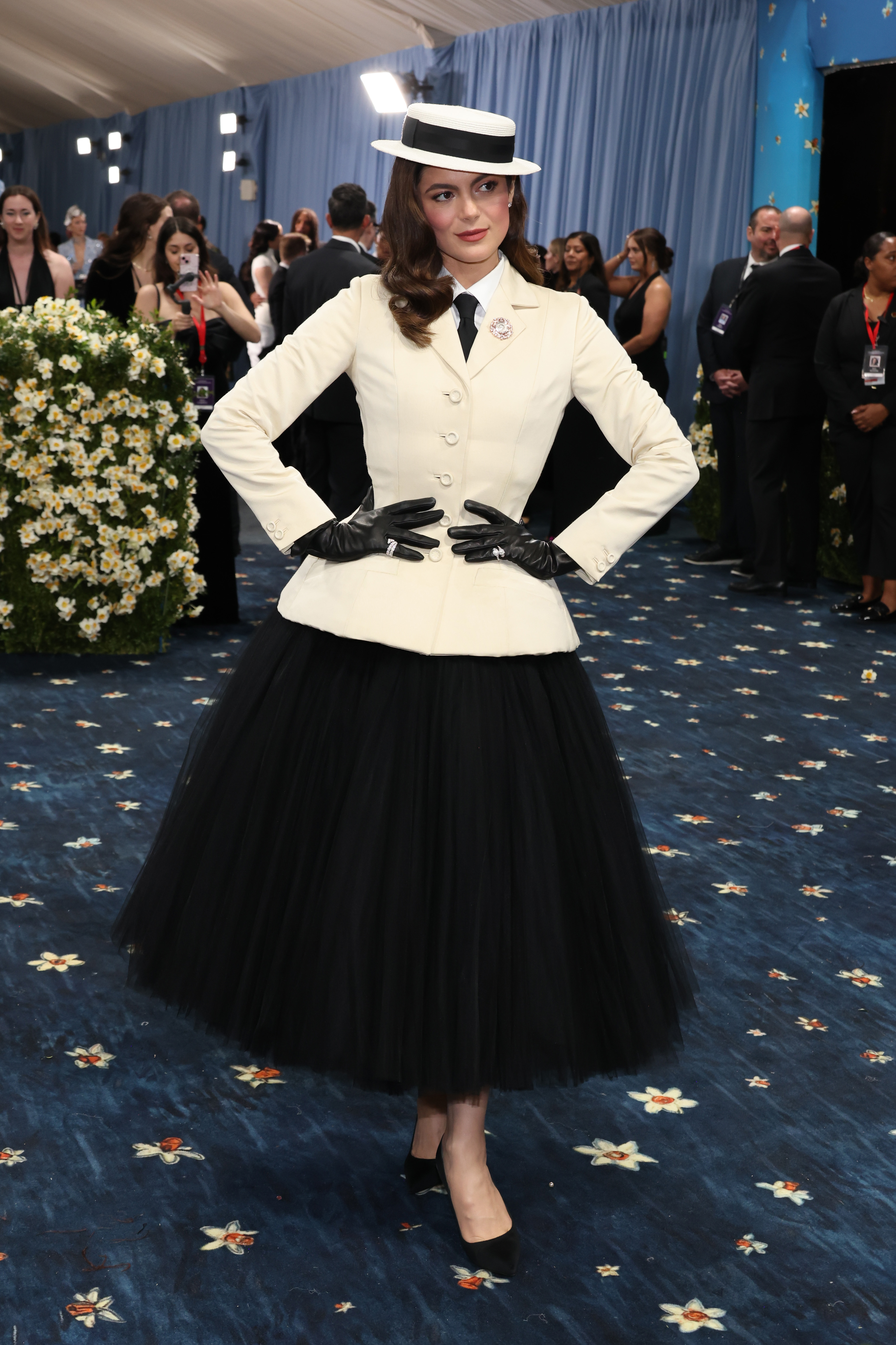 Monica Barbaro attends the 2025 Met Gala Celebrating "Superfine: Tailoring Black Style" at Metropolitan Museum of Art on May 05, 2025 in New York City. (Photo by John Shearer/WireImage)