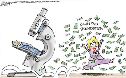 Political cartoon U.S. Ben Carson Media Clinton Foundation