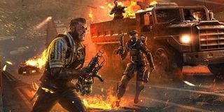 Soldiers charge into battle in Black Ops 4.