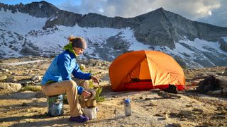 Cooking by tent