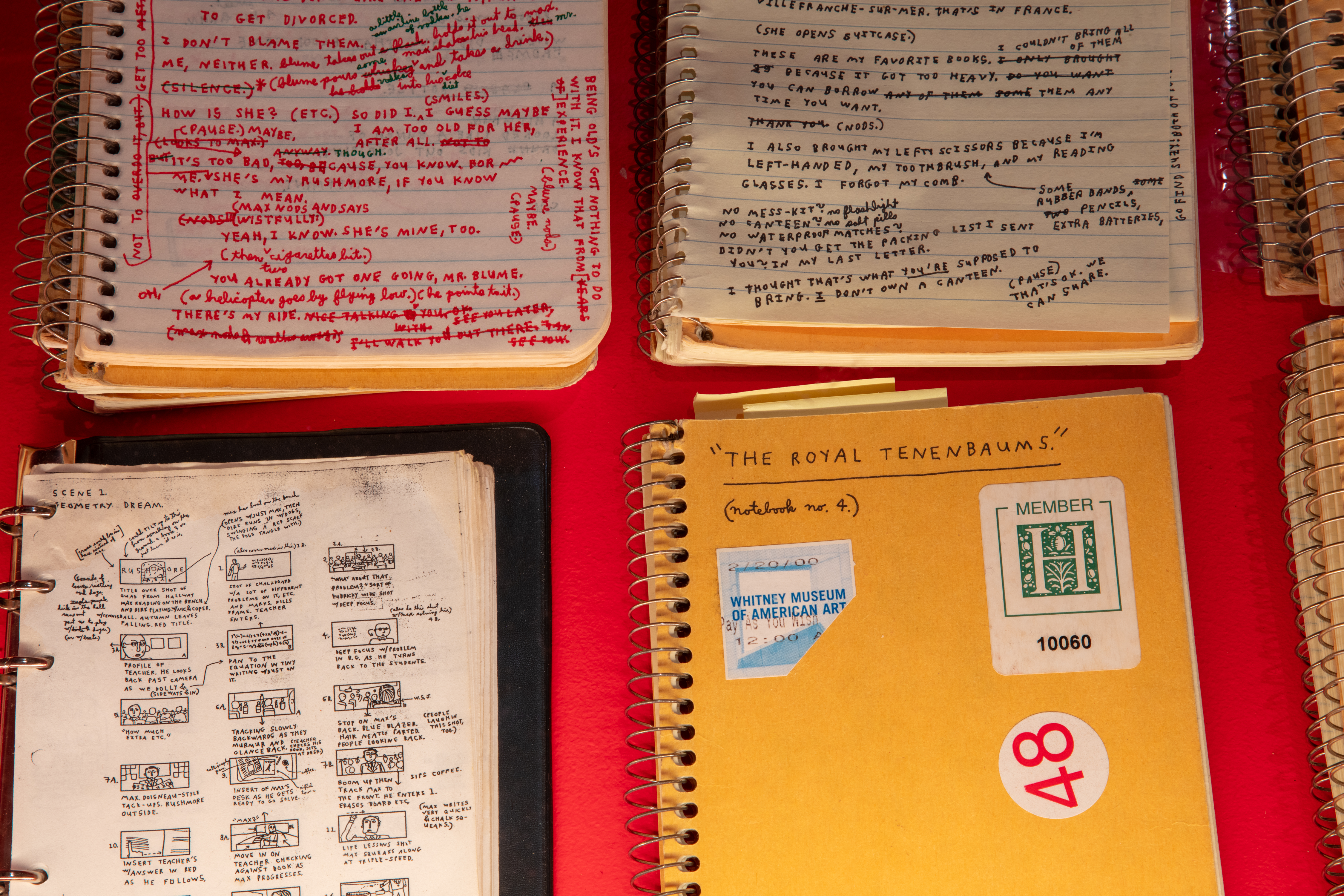 Wes Anderson notebooks
