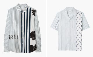 Paul Smith collaged cotton and screen print shirts