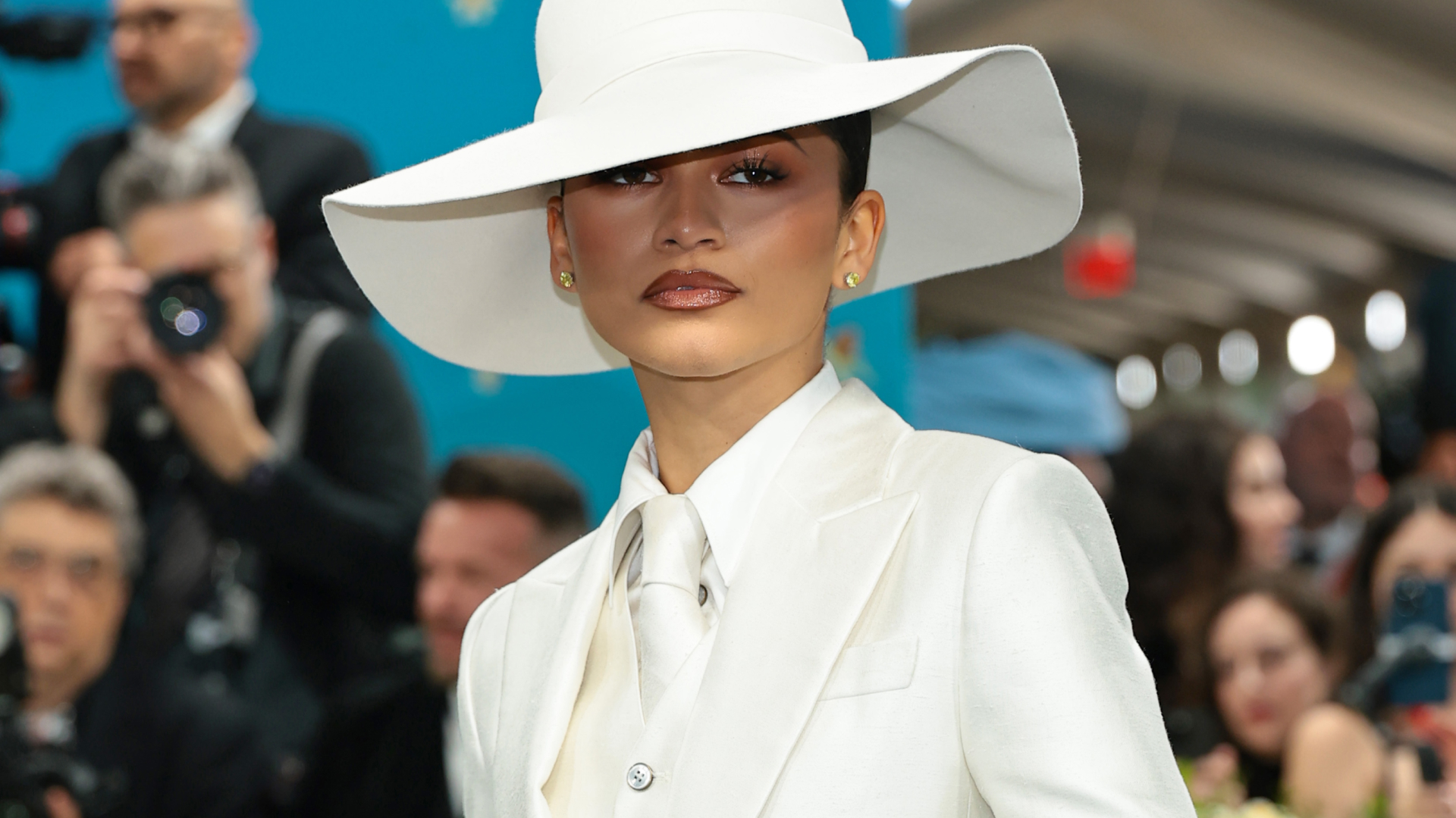 Zendaya attends the 2025 Met Gala Celebrating "Superfine: Tailoring Black Style" at Metropolitan Museum of Art on May 05, 2025 in New York City.