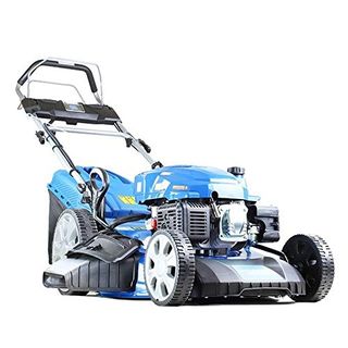 Hyundai Self-Propelled Petrol Mower, 224cc, 4-Stroke, Electric-Start Lawnmower, 21”/53cm Cutting Width, 8 Cutting Heights, 70l Bag & 3 Year Warranty