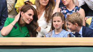 Catherine, Princess of Wales, Princess Charlotte of Wales and Prince George of Wales at Wimbledon 2023