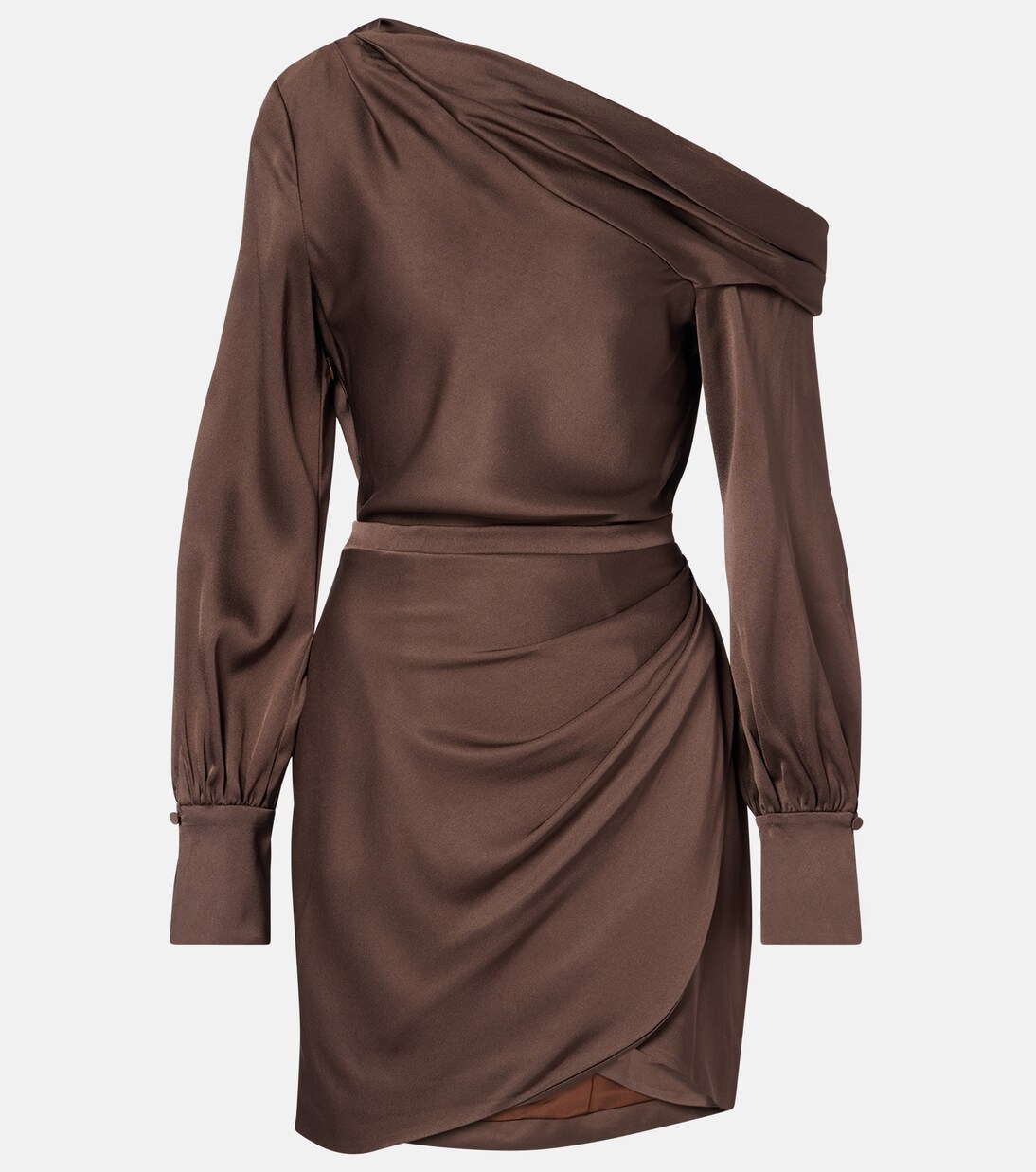 Cameron Draped One-Shoulder Minidress
