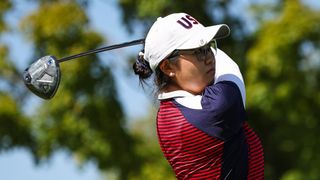 Photo of Rose Zhang hitting driver