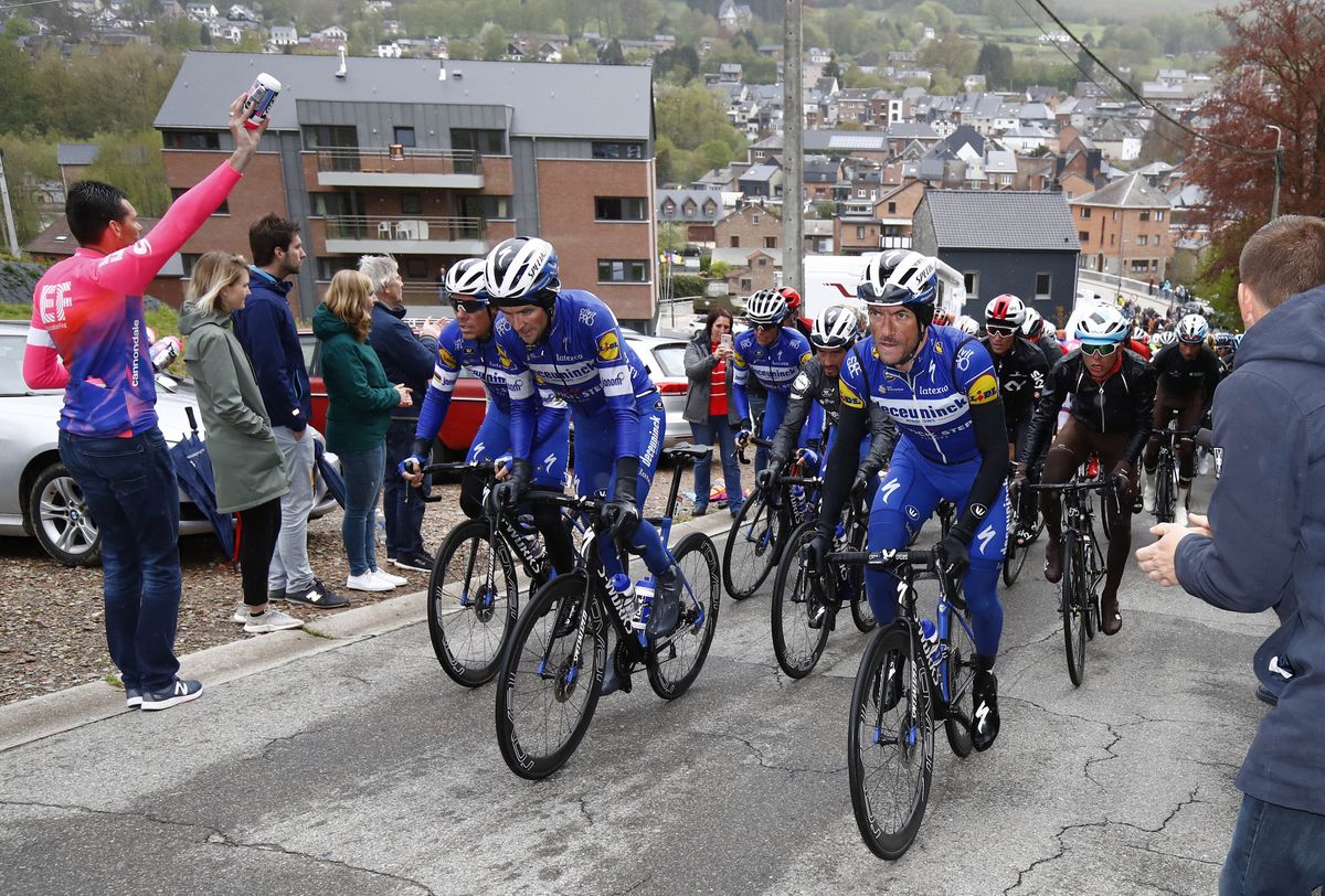 Deceuninck-Quick Step lead the peloton