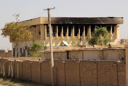 A damaged building in Kunduz.