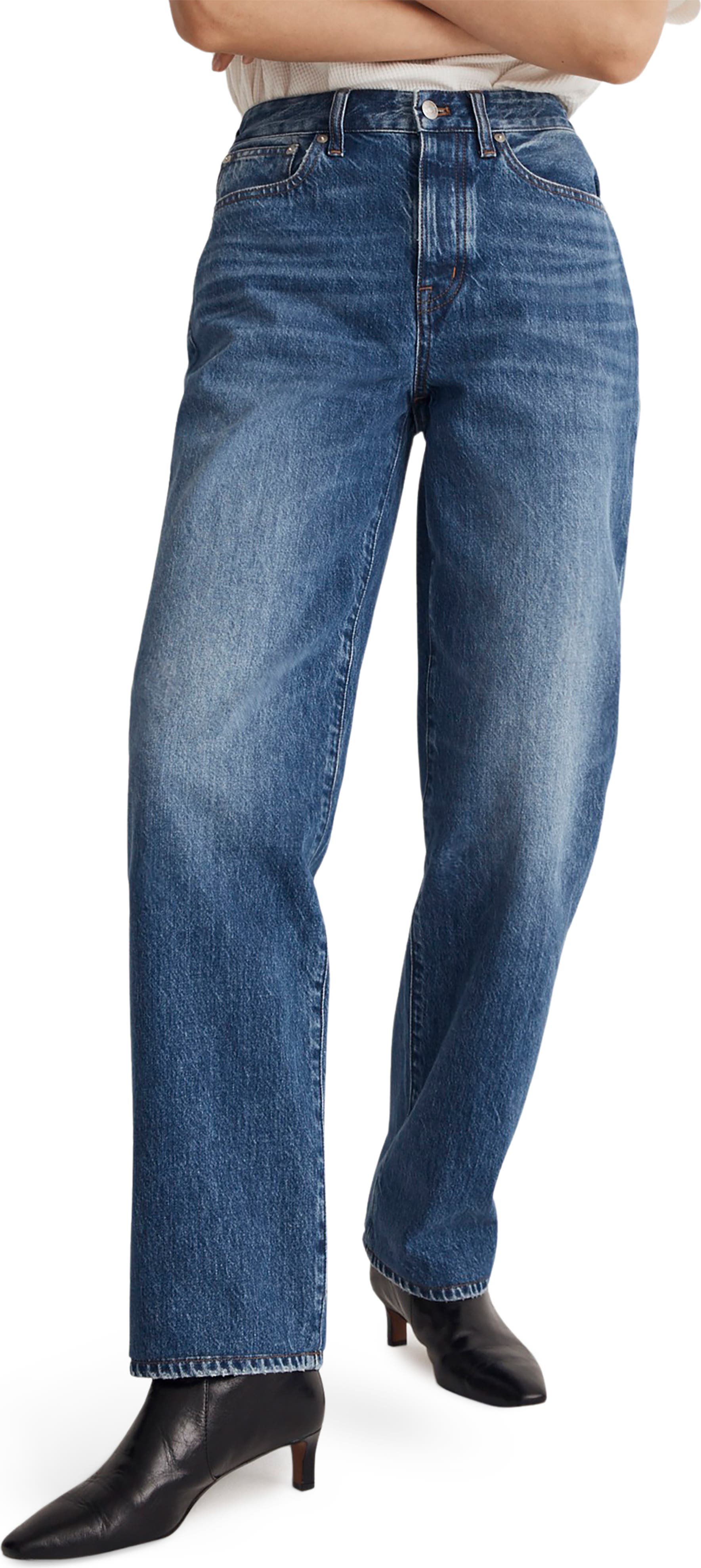 Low Slung Straight Leg Jeans