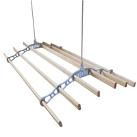 Rebrilliant Wood Wall-Mounted Drying Rack at Wayfair