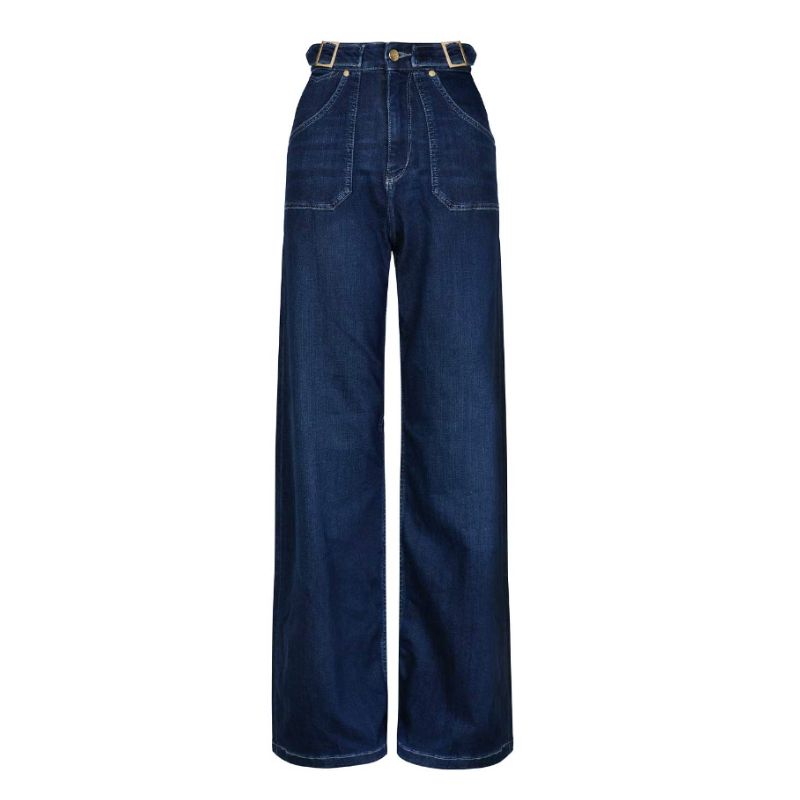Donna Ida wide leg blue jeans