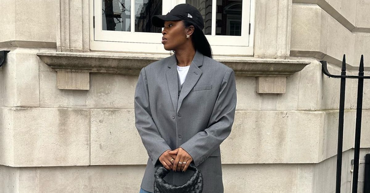 Textured Blazer in Grey